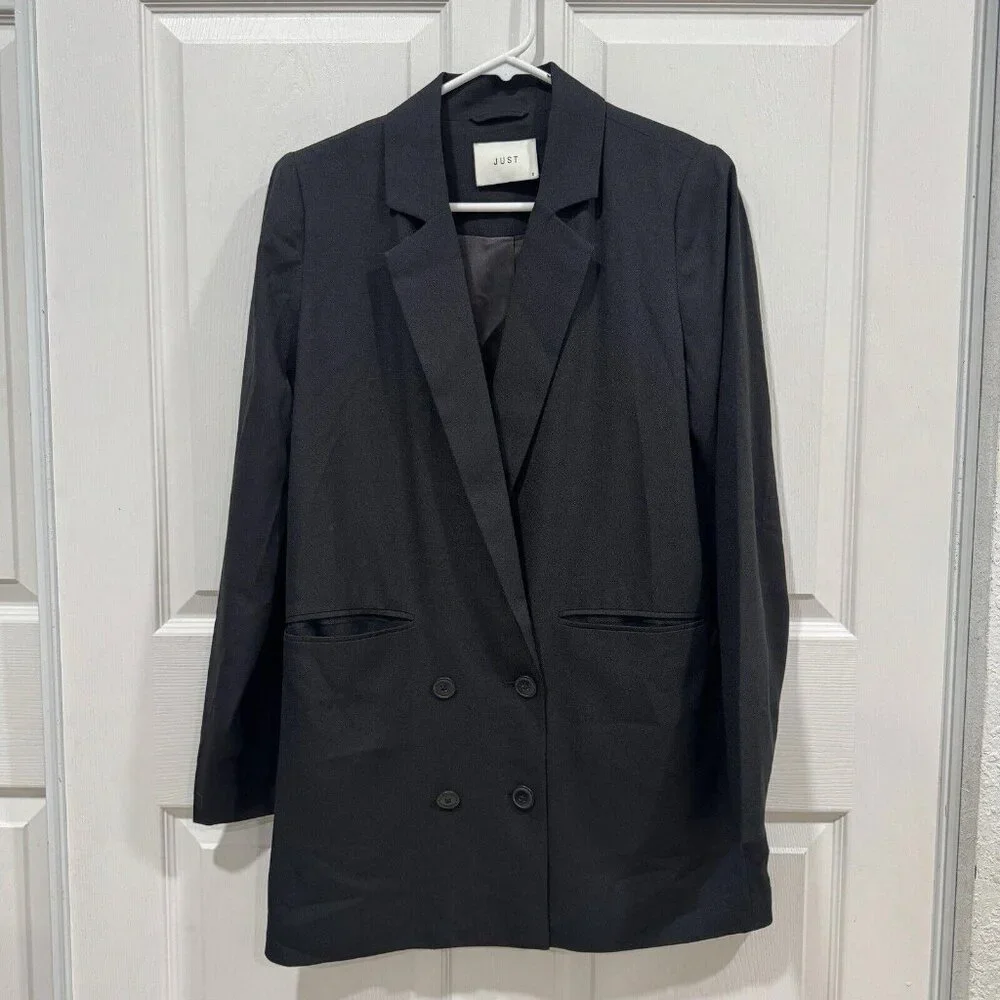 Women’s JUST FEMALE Benita‎ Blazer Black Size Small S Style 12030 - Picture 4 of 10
